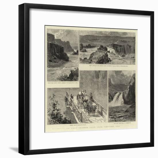 The Great Shoshone Falls, Idaho Territory, Usa-null-Framed Giclee Print