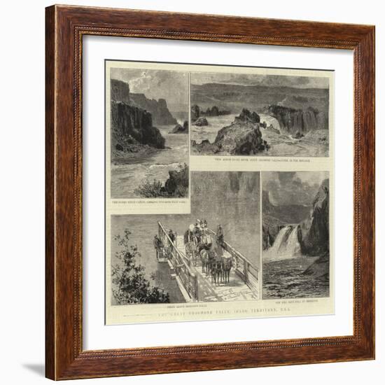 The Great Shoshone Falls, Idaho Territory, Usa-null-Framed Giclee Print