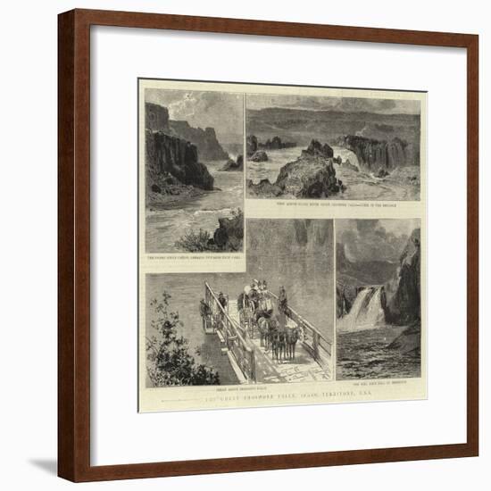 The Great Shoshone Falls, Idaho Territory, Usa-null-Framed Giclee Print