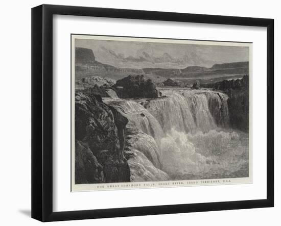 The Great Shoshone Falls, Snake River, Idaho Territory, Usa-null-Framed Giclee Print