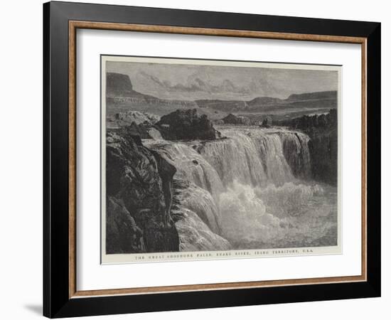 The Great Shoshone Falls, Snake River, Idaho Territory, Usa-null-Framed Giclee Print