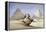 The Great Sphinx and Pyramids at Giza, 1838-1839-David Roberts-Framed Premier Image Canvas