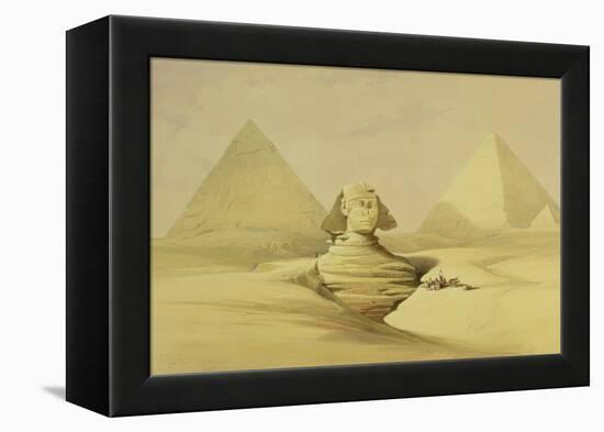 The Great Sphinx and the Pyramids of Giza, from "Egypt and Nubia," Vol.1-David Roberts-Framed Premier Image Canvas