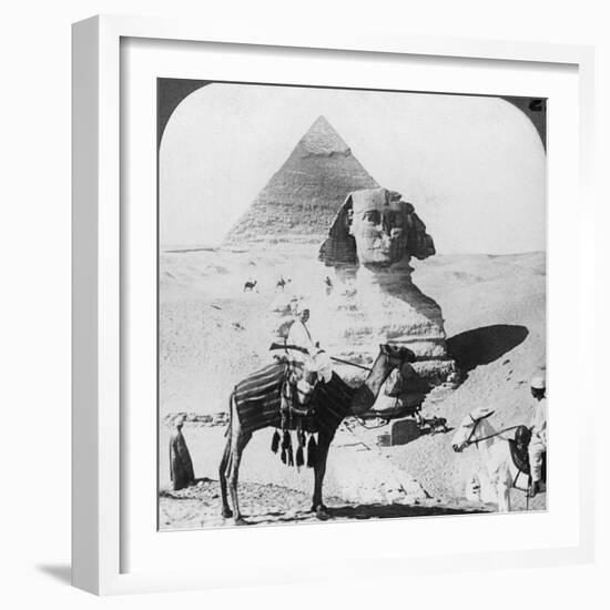 The Great Sphinx of Giza, Egypt, 1905-Underwood & Underwood-Framed Photographic Print