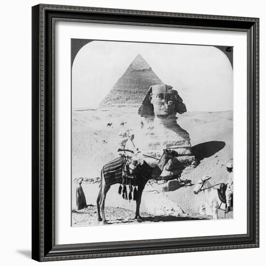 The Great Sphinx of Giza, Egypt, 1905-Underwood & Underwood-Framed Photographic Print