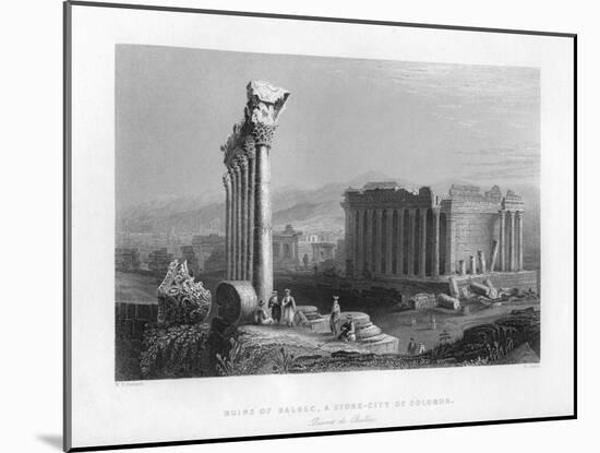 The Great Temple at Baalbec (Heliopoli), Egypt, 1841-Robert Sands-Mounted Giclee Print