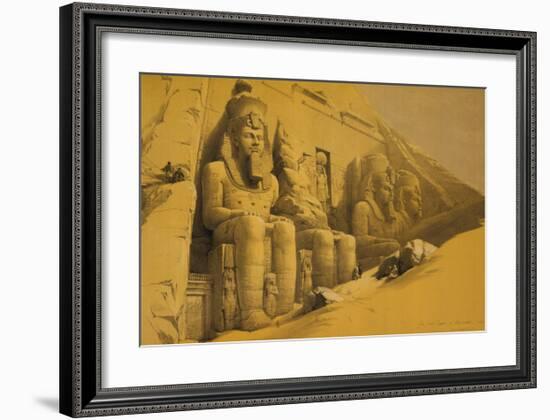 The Great Temple of Aboo Simble-David Roberts-Framed Art Print