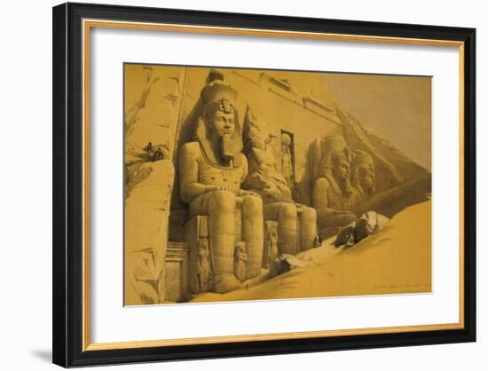 The Great Temple of Aboo Simble-David Roberts-Framed Art Print