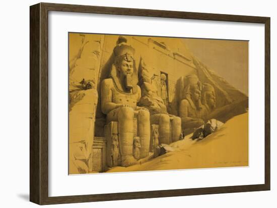 The Great Temple of Aboo Simble-David Roberts-Framed Art Print