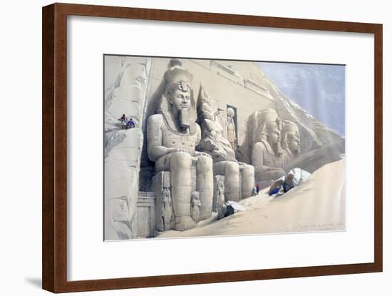 The Great Temple of Abu Simbel, Nubia, C19th Century-David Roberts-Framed Giclee Print