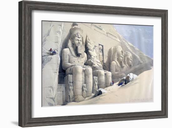 The Great Temple of Abu Simbel, Nubia, C19th Century-David Roberts-Framed Giclee Print