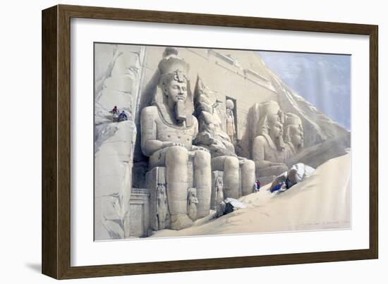 The Great Temple of Abu Simbel, Nubia, C19th Century-David Roberts-Framed Giclee Print