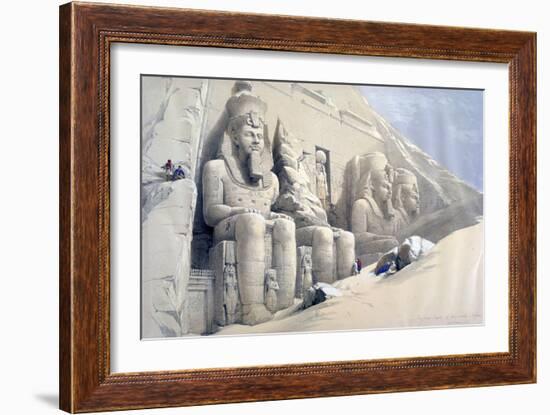 The Great Temple of Abu Simbel, Nubia, C19th Century-David Roberts-Framed Giclee Print