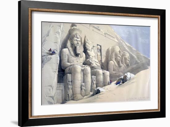 The Great Temple of Abu Simbel, Nubia, C19th Century-David Roberts-Framed Giclee Print