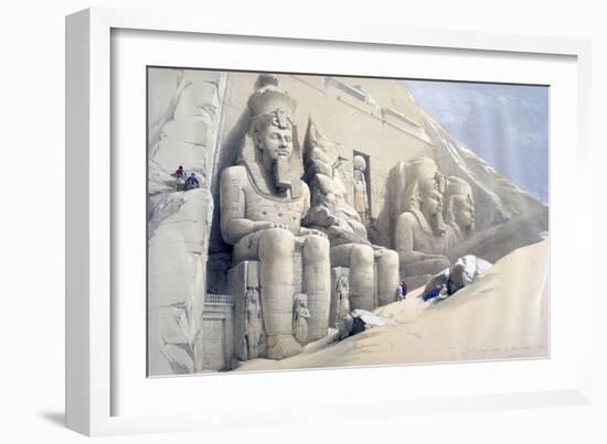 The Great Temple of Abu Simbel, Nubia, C19th Century-David Roberts-Framed Giclee Print