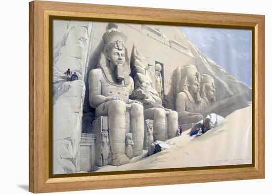The Great Temple of Abu Simbel, Nubia, C19th Century-David Roberts-Framed Premier Image Canvas