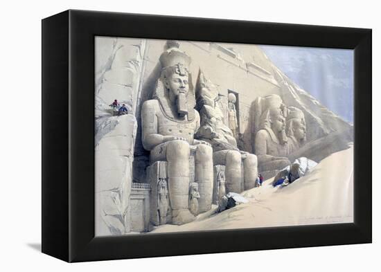 The Great Temple of Abu Simbel, Nubia, C19th Century-David Roberts-Framed Premier Image Canvas