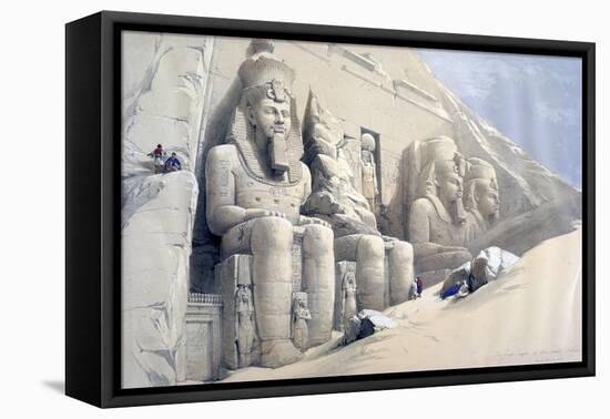 The Great Temple of Abu Simbel, Nubia, C19th Century-David Roberts-Framed Premier Image Canvas