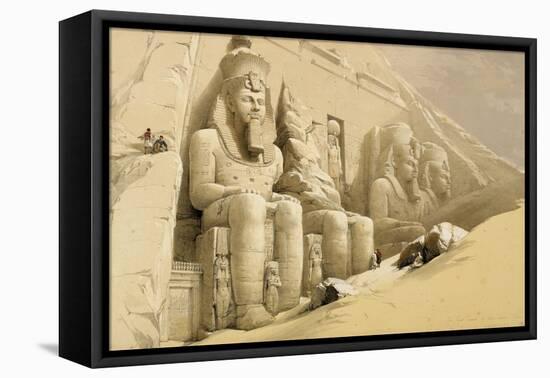 'The Great Temple of Abu Simbel, Nubia', Egypt, c1845-David Roberts-Framed Premier Image Canvas