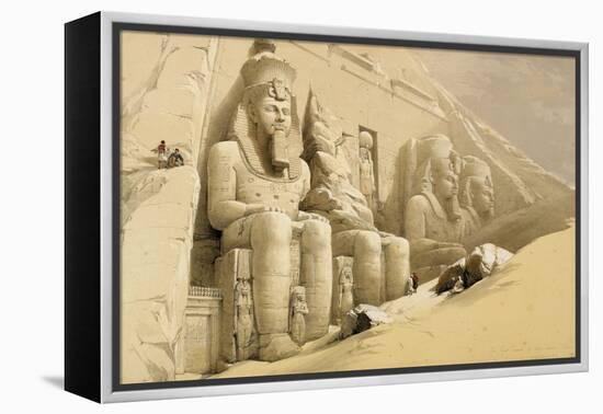 'The Great Temple of Abu Simbel, Nubia', Egypt, c1845-David Roberts-Framed Premier Image Canvas