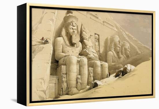 'The Great Temple of Abu Simbel, Nubia', Egypt, c1845-David Roberts-Framed Premier Image Canvas