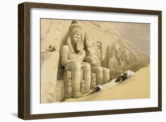 'The Great Temple of Abu Simbel, Nubia', Egypt, c1845-David Roberts-Framed Giclee Print