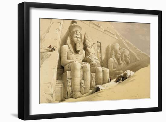 'The Great Temple of Abu Simbel, Nubia', Egypt, c1845-David Roberts-Framed Giclee Print