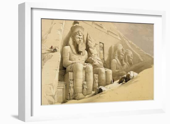 'The Great Temple of Abu Simbel, Nubia', Egypt, c1845-David Roberts-Framed Giclee Print