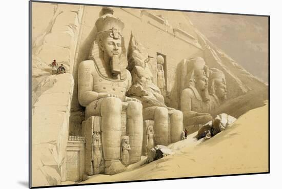 'The Great Temple of Abu Simbel, Nubia', Egypt, c1845-David Roberts-Mounted Giclee Print