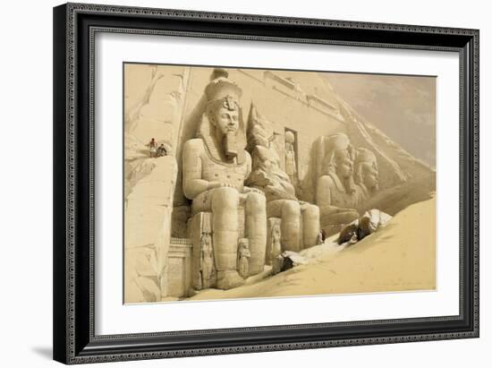 'The Great Temple of Abu Simbel, Nubia', Egypt, c1845-David Roberts-Framed Giclee Print