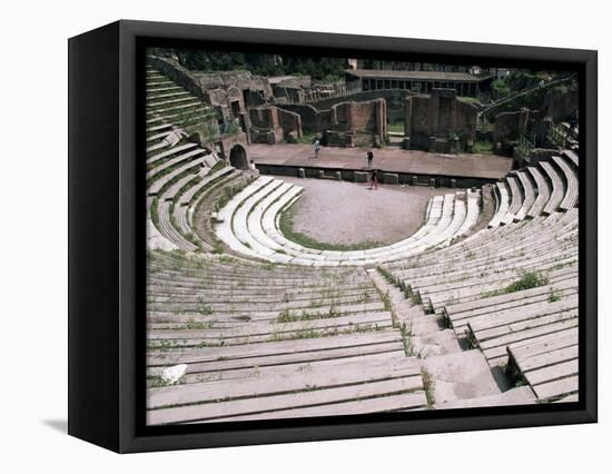 The Great Theatre, Pompeii, Unesco World Heritage Site, Campania, Italy-Christina Gascoigne-Framed Premier Image Canvas