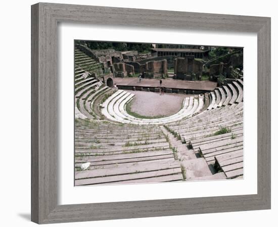 The Great Theatre, Pompeii, Unesco World Heritage Site, Campania, Italy-Christina Gascoigne-Framed Photographic Print