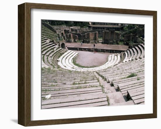 The Great Theatre, Pompeii, Unesco World Heritage Site, Campania, Italy-Christina Gascoigne-Framed Photographic Print
