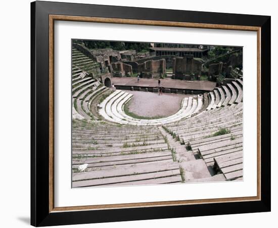 The Great Theatre, Pompeii, Unesco World Heritage Site, Campania, Italy-Christina Gascoigne-Framed Photographic Print