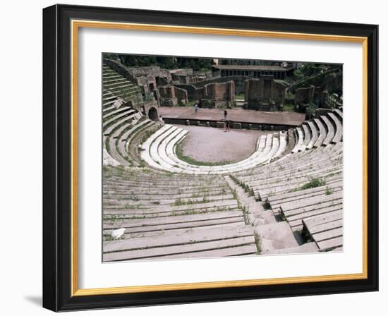 The Great Theatre, Pompeii, Unesco World Heritage Site, Campania, Italy-Christina Gascoigne-Framed Photographic Print