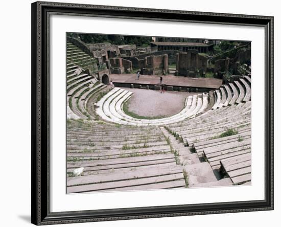 The Great Theatre, Pompeii, Unesco World Heritage Site, Campania, Italy-Christina Gascoigne-Framed Photographic Print