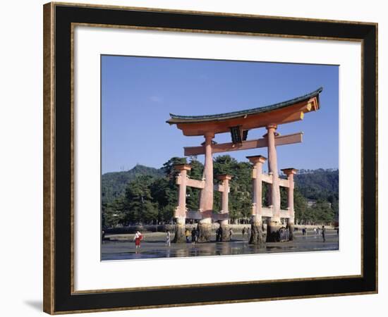 The Great Torii from the Corridor of Itsukushima Shrine, Akino, Miya-Jima, Japan-Adina Tovy-Framed Photographic Print