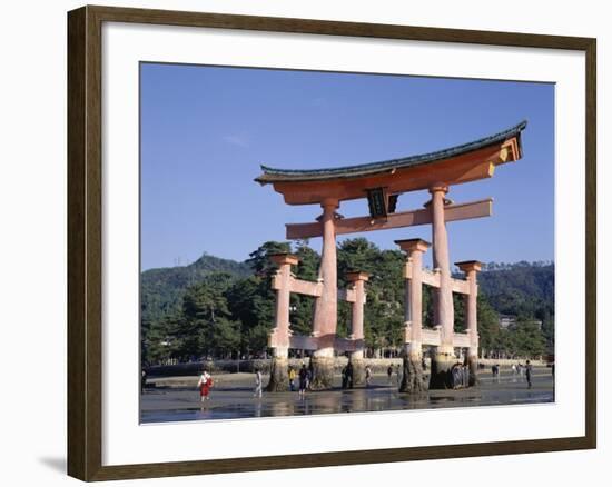 The Great Torii from the Corridor of Itsukushima Shrine, Akino, Miya-Jima, Japan-Adina Tovy-Framed Photographic Print