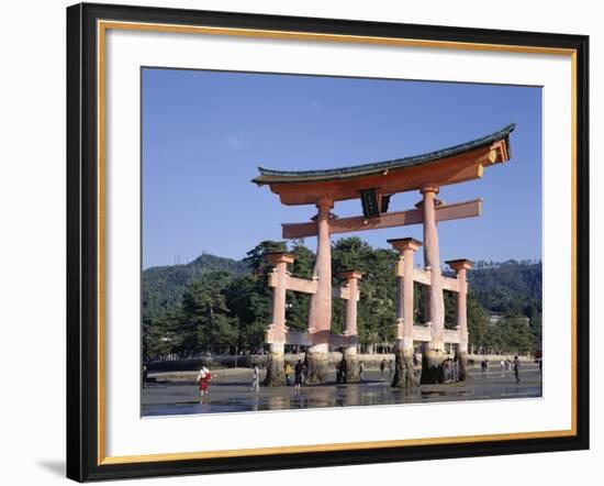 The Great Torii from the Corridor of Itsukushima Shrine, Akino, Miya-Jima, Japan-Adina Tovy-Framed Photographic Print