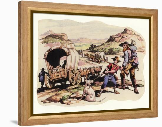 The Great Trek of 1835-1837-Pat Nicolle-Framed Premier Image Canvas