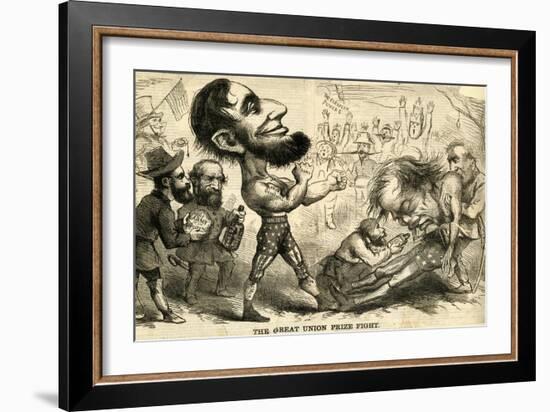 The Great Union Prize Fight, 1861-null-Framed Giclee Print