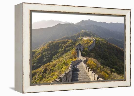 The Great Wall at Mutianyu Near Beijing in Hebei Province, China-Peter Adams-Framed Premier Image Canvas