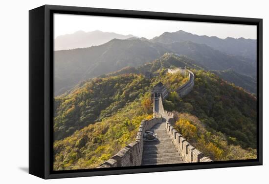 The Great Wall at Mutianyu Near Beijing in Hebei Province, China-Peter Adams-Framed Premier Image Canvas