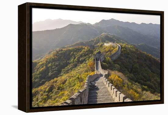 The Great Wall at Mutianyu Near Beijing in Hebei Province, China-Peter Adams-Framed Premier Image Canvas