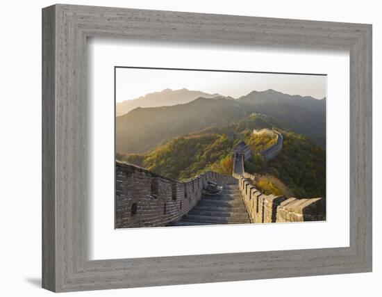 The Great Wall at Mutianyu Near Beijing in Hebei Province, China-Peter Adams-Framed Photographic Print