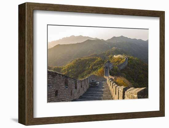 The Great Wall at Mutianyu Near Beijing in Hebei Province, China-Peter Adams-Framed Photographic Print