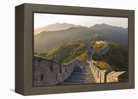 The Great Wall at Mutianyu Near Beijing in Hebei Province, China-Peter Adams-Framed Premier Image Canvas