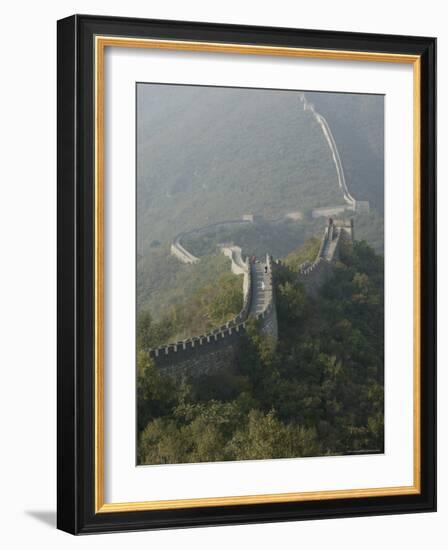 The Great Wall at Mutianyu, Unesco World Heritage Site, Near Beijing, China-Angelo Cavalli-Framed Photographic Print