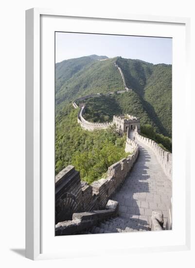 The Great Wall at Mutyanyu, UNESCO World Heritage Site, Near Beijing, China, Asia-Angelo Cavalli-Framed Photographic Print