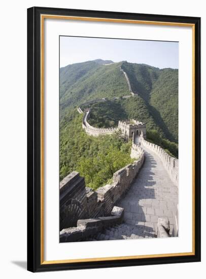 The Great Wall at Mutyanyu, UNESCO World Heritage Site, Near Beijing, China, Asia-Angelo Cavalli-Framed Photographic Print